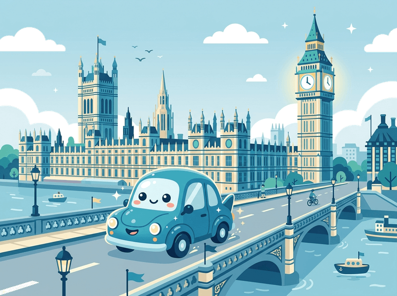 Illustration of a London landmark near Westminster