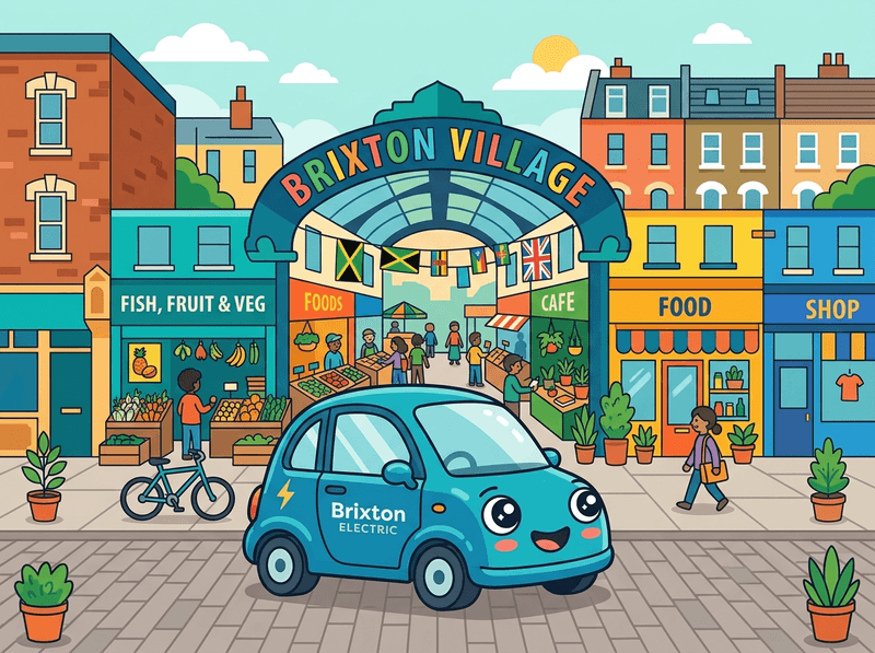 Illustration of a London landmark near Lambeth