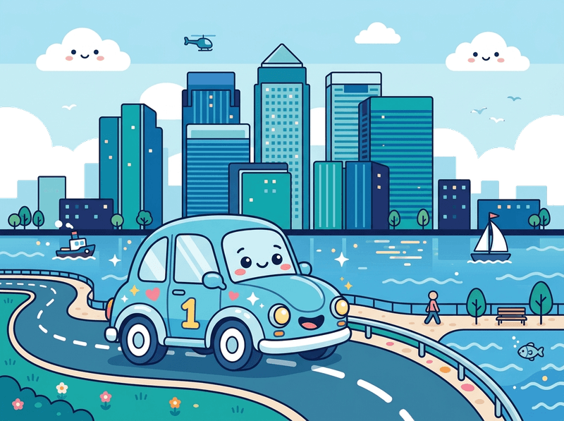 Illustration of a London landmark near Tower Hamlets