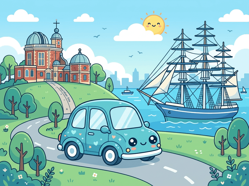 Illustration of a London landmark near Greenwich